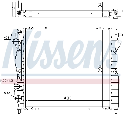 NISSENS 63968A Radiator, engine cooling