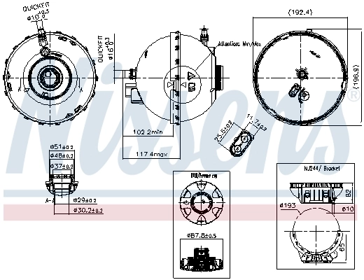 Expansion Tank, coolant ** FIRST FIT ** 996262