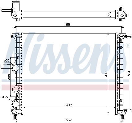 NISSENS 617848 Radiator, engine cooling