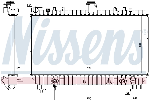 NISSENS 69097 Radiator, engine cooling