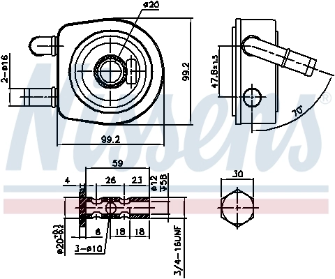 NISSENS 91102 Oil Cooler, automatic transmission