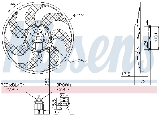 Fan, engine cooling 850072