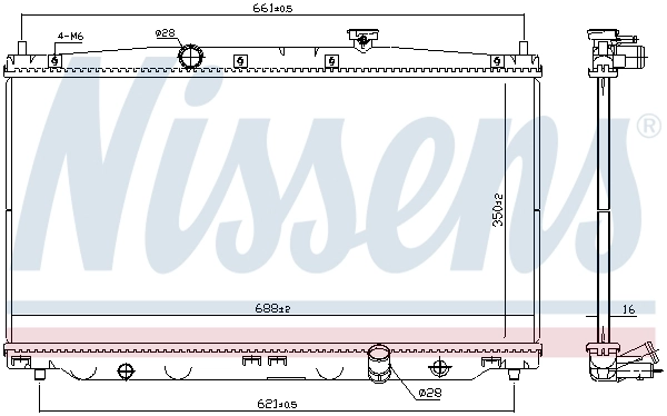 NISSENS 68148 Radiator, engine cooling
