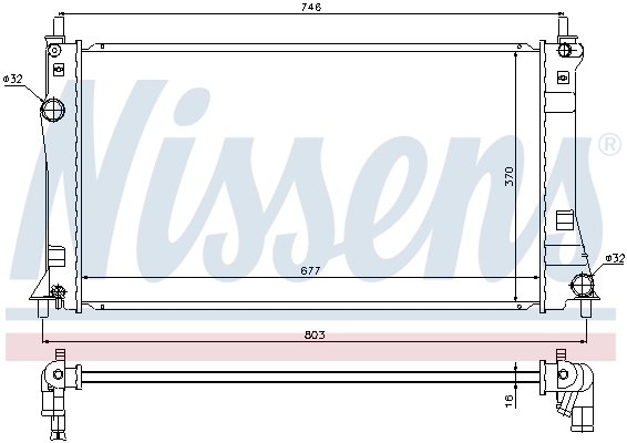 Radiator, engine cooling 68528