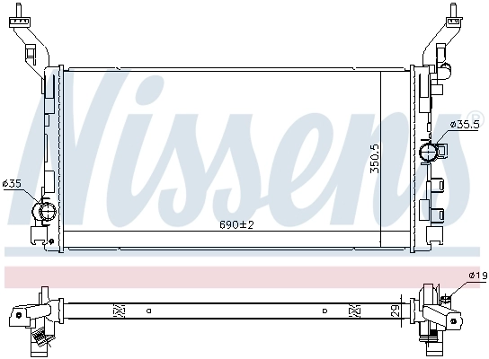 NISSENS 606058 Radiator, engine cooling