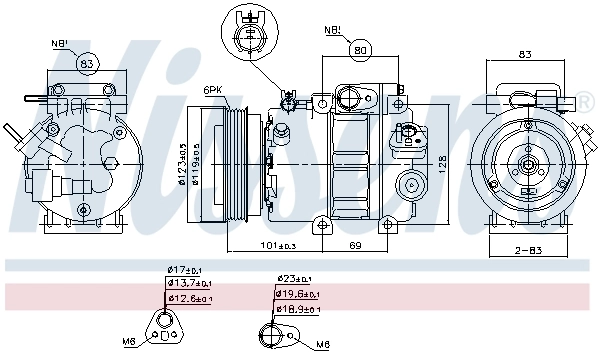 Compressor, air conditioning ** FIRST FIT ** 89293