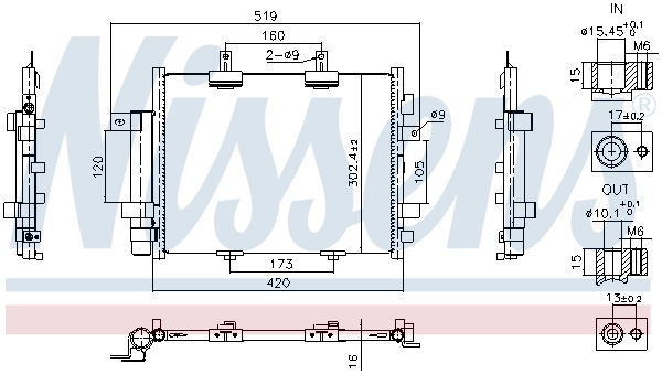 NISSENS 941303 Condenser, air conditioning