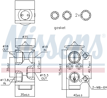 Expansion Valve, air conditioning ** FIRST FIT ** 999221