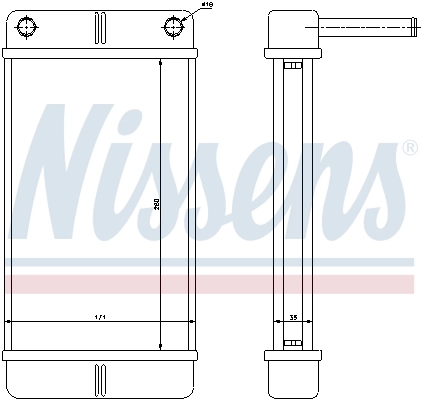NISSENS 71443 Heat Exchanger, interior heating