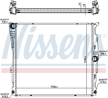 NISSENS 60811 Radiator, engine cooling