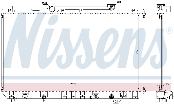 Radiator, engine cooling 646991