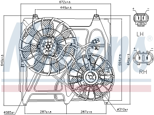NISSENS 85271 Fan, engine cooling
