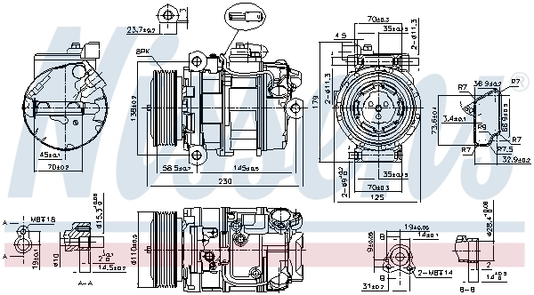 NISSENS 890358 Compressor, air conditioning