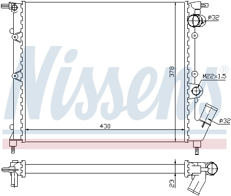 NISSENS 63894 Radiator, engine cooling