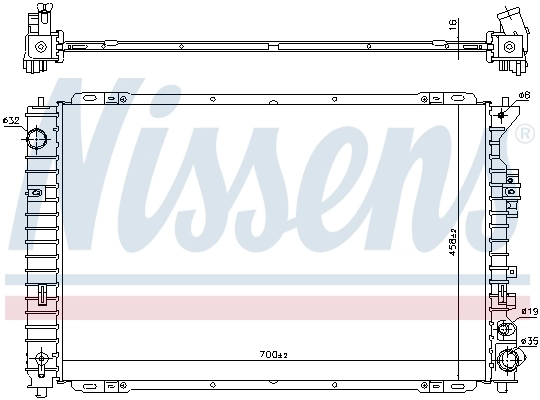 NISSENS 606556 Radiator, engine cooling