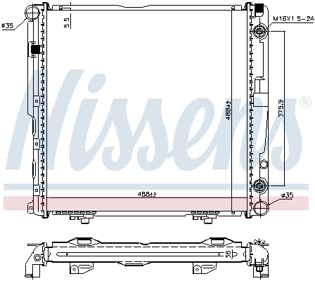 Radiator, engine cooling 62751A