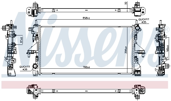 NISSENS 607200 Radiator, engine cooling