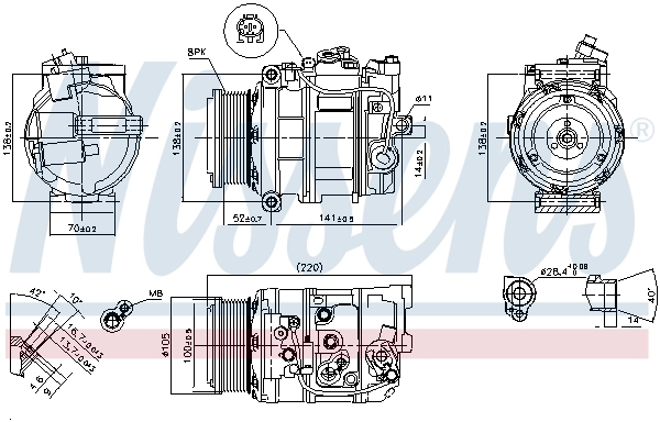 Compressor, air conditioning ** FIRST FIT ** 89412