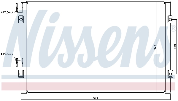 NISSENS 94555 Condenser, air conditioning