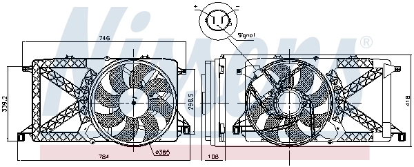 Fan, engine cooling 85827
