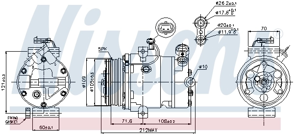 Compressor, air conditioning ** FIRST FIT ** 89196