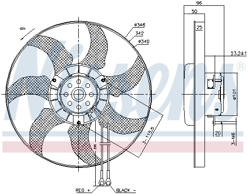 Fan, engine cooling 85802