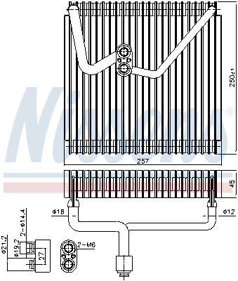 NISSENS 92339 Evaporator, air conditioning