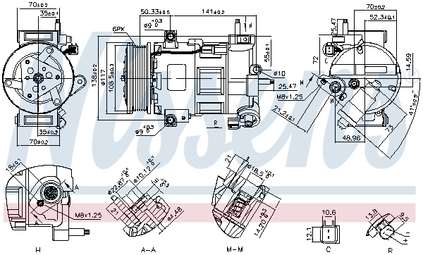 Compressor, air conditioning ** FIRST FIT ** 890758