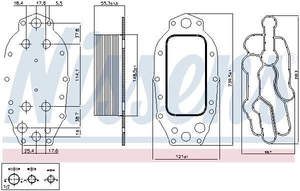Oil Cooler, engine oil ** FIRST FIT ** 91121