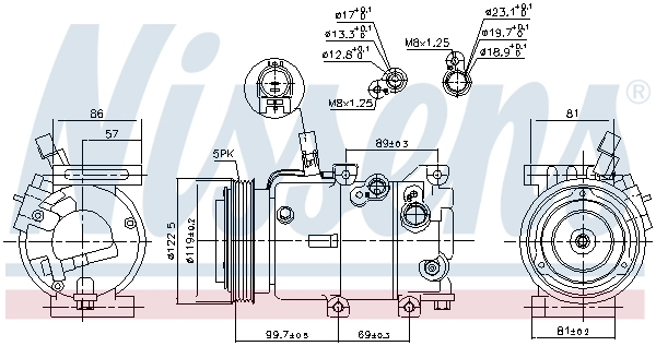 NISSENS 890240 Compressor, air conditioning