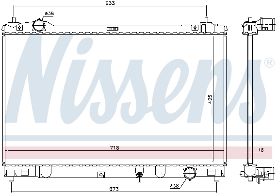 NISSENS 646874 Radiator, engine cooling