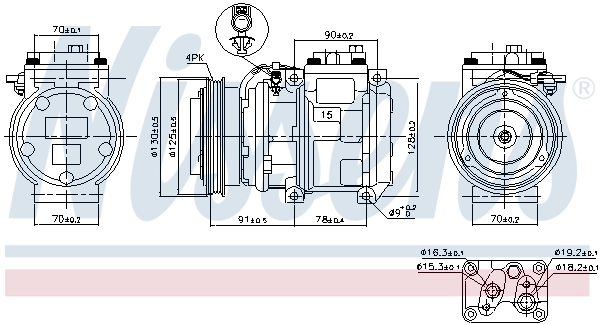 NISSENS 89154 Compressor, air conditioning