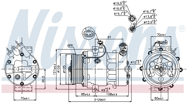 Compressor, air conditioning ** FIRST FIT ** 89095