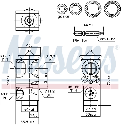 NISSENS 999390 Expansion Valve, air conditioning