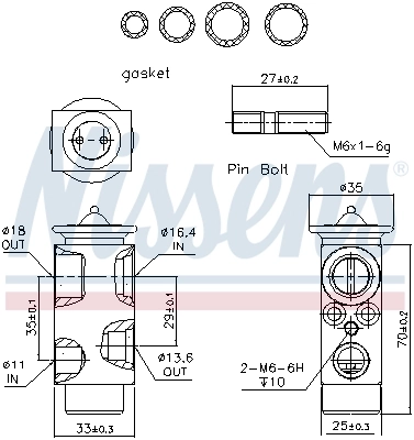 NISSENS 999235 Expansion Valve, air conditioning