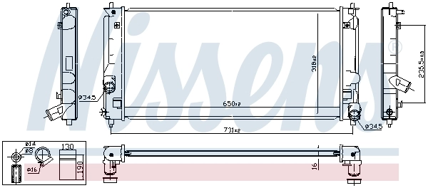 Radiator, engine cooling 64822