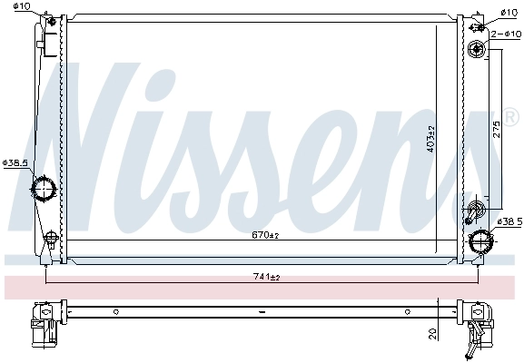 NISSENS 646843 Radiator, engine cooling