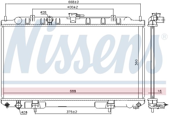 NISSENS 68740 Radiator, engine cooling