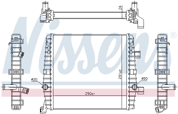 NISSENS 65323 Low Temperature Cooler, charge air cooler