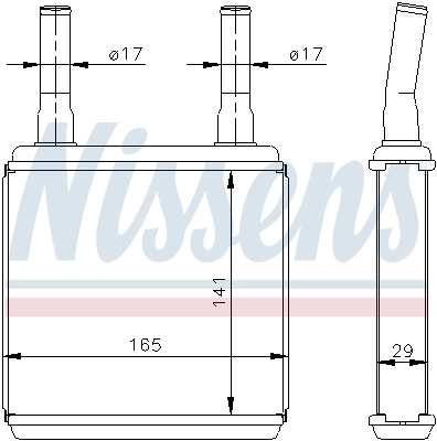 NISSENS 77605 Heat Exchanger, interior heating