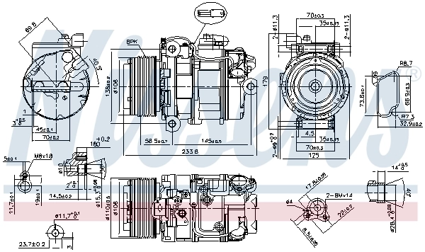 Compressor, air conditioning ** FIRST FIT ** 89595