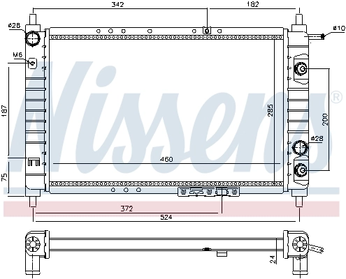 NISSENS 61663 Radiator, engine cooling