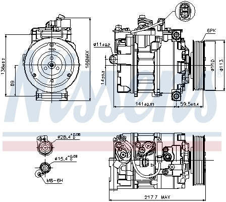 Compressor, air conditioning ** FIRST FIT ** 89223