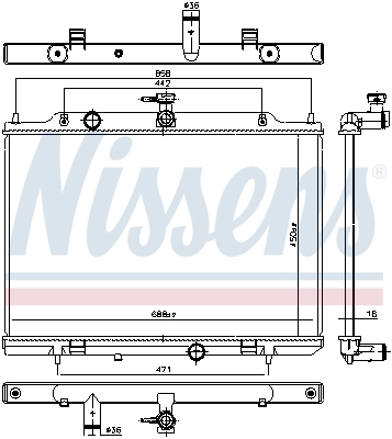 NISSENS 686803 Radiator, engine cooling