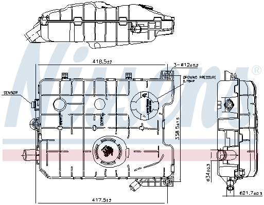 NISSENS 996058 Expansion Tank, coolant