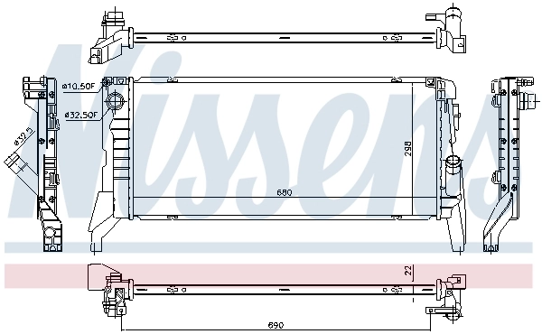 Radiator, engine cooling ** FIRST FIT ** 69711