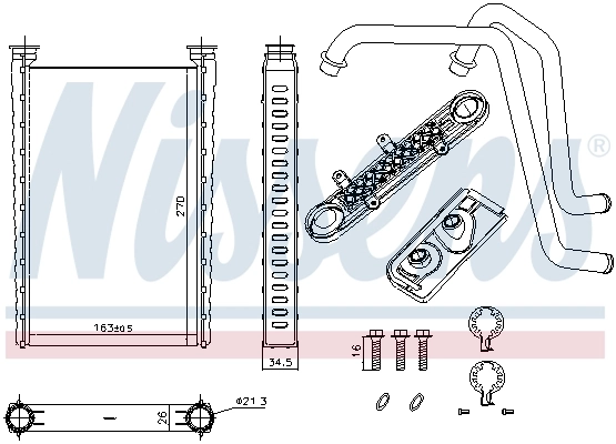Heat Exchanger, interior heating ** FIRST FIT ** 72054