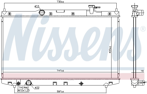 NISSENS 606841 Radiator, engine cooling