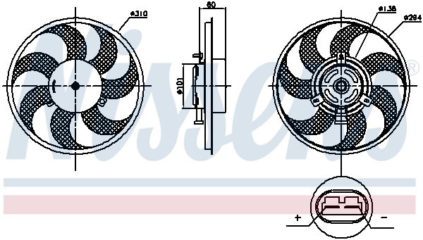 Fan, engine cooling 85879