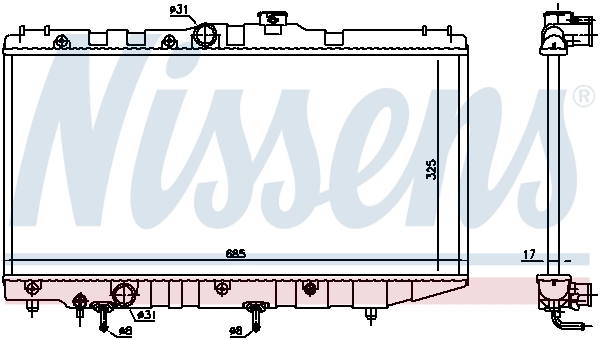 NISSENS 647191 Radiator, engine cooling